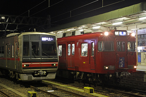 臨時列車と並ぶ