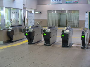 新しくなった自動改札機