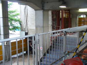 清水駅の駅舎工事
