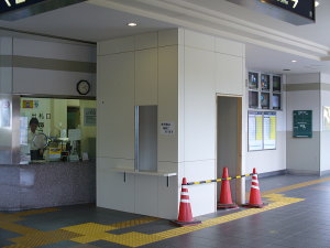 尾張旭駅の仮設スペース