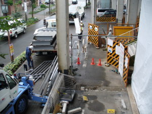仮設階段は撤去