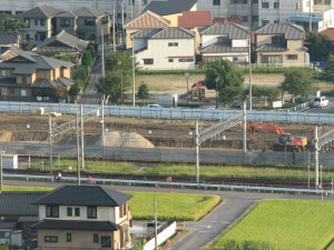 検車場工事現場東側
