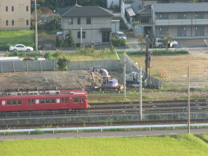 検車場工事現場西側
