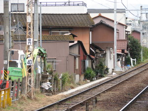 瀬戸市役所前駅東の側溝工事
