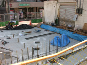 上り駅舎工事