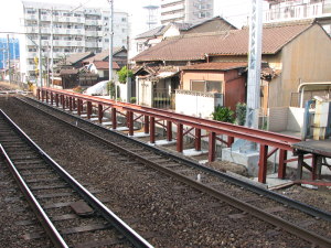 下りホーム延長工事