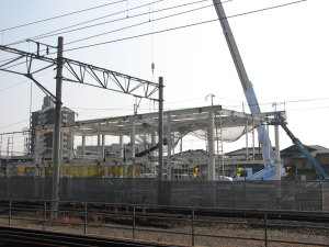 検修庫の建設が始まった