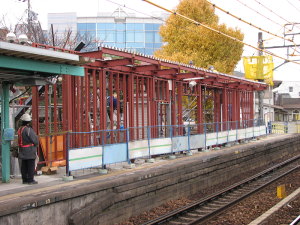 駅舎建設が進む瀬戸市役所前駅