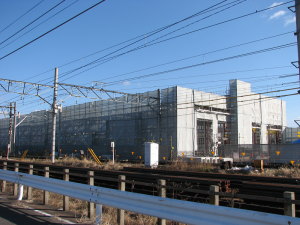 検修庫の工事もかなり進みました