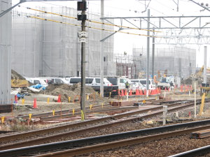 入口で設置工事が進むポイント