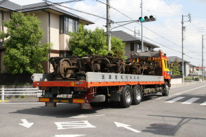 台車出発
