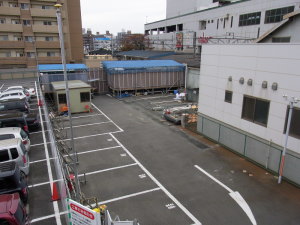 工事用地となったパーキング