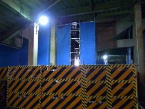 駅舎下の工事