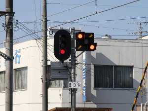 移設された信号機
