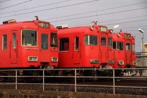 夕方の留置線