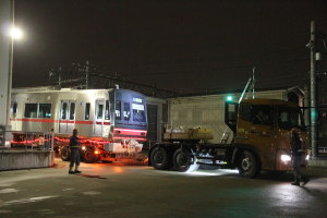 ク4014が検車区に到着