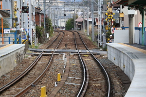 曲がった線路