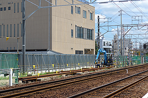 レール移動中