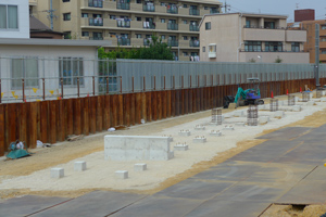下り仮ホーム基礎