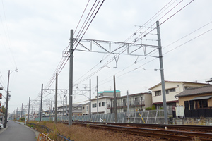 大森・金城学院前側切り替え箇所