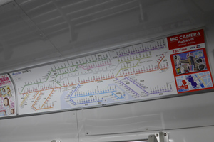 車内の路線図