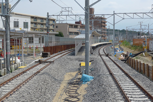 喜多山駅仮下りホーム