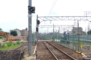 喜多山駅構内工事用踏切