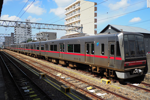 留置線には2本の列車が留置