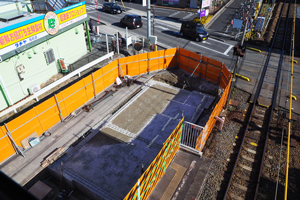 基礎工事の進む北口駅舎部分
