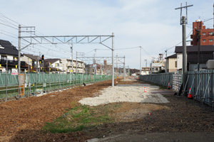 西側留置線跡地付近