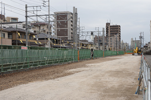 整地され綺麗になった旧上り線用地